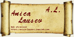 Anica Laušev vizit kartica